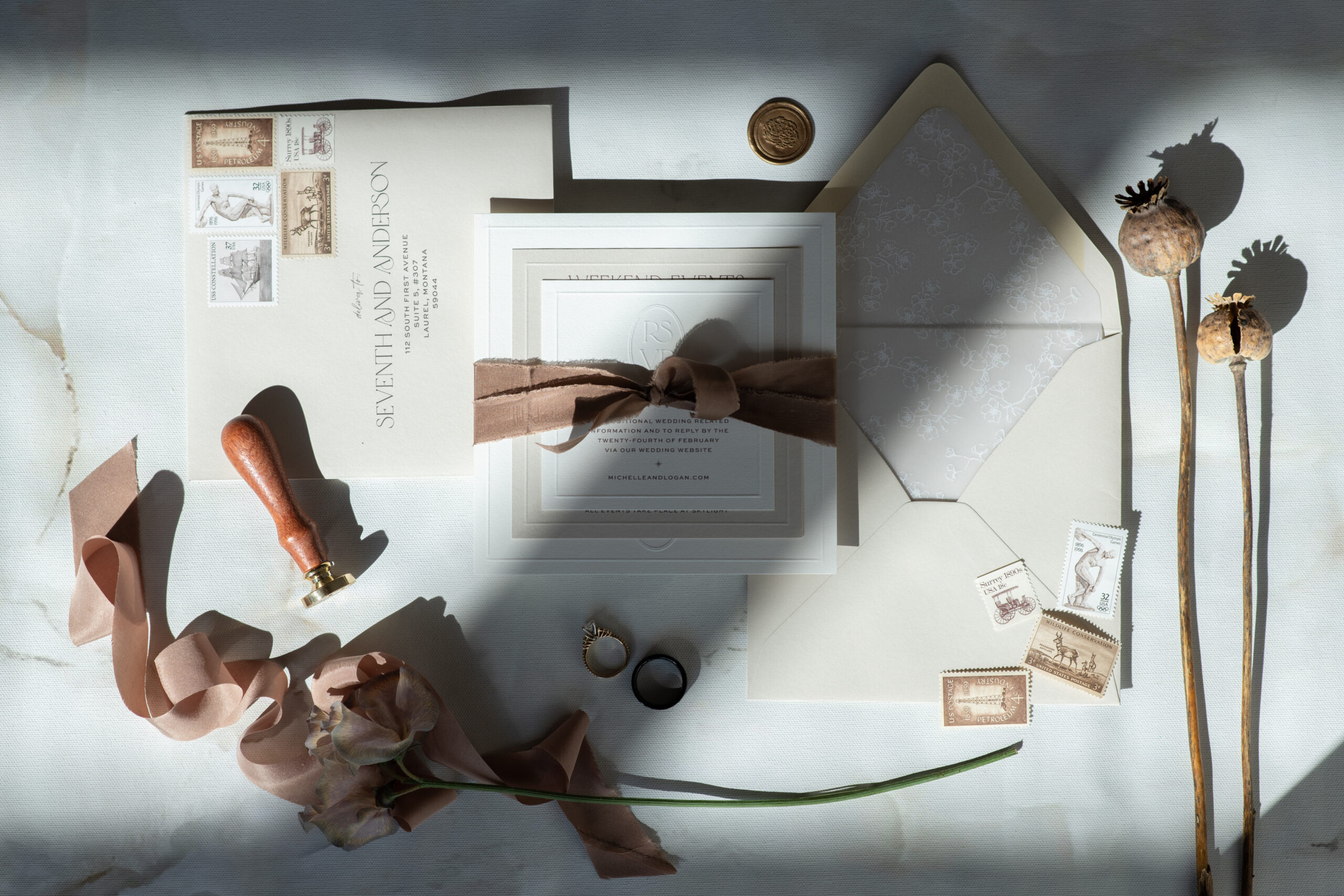 denver wedding styled shoot mocha mousse