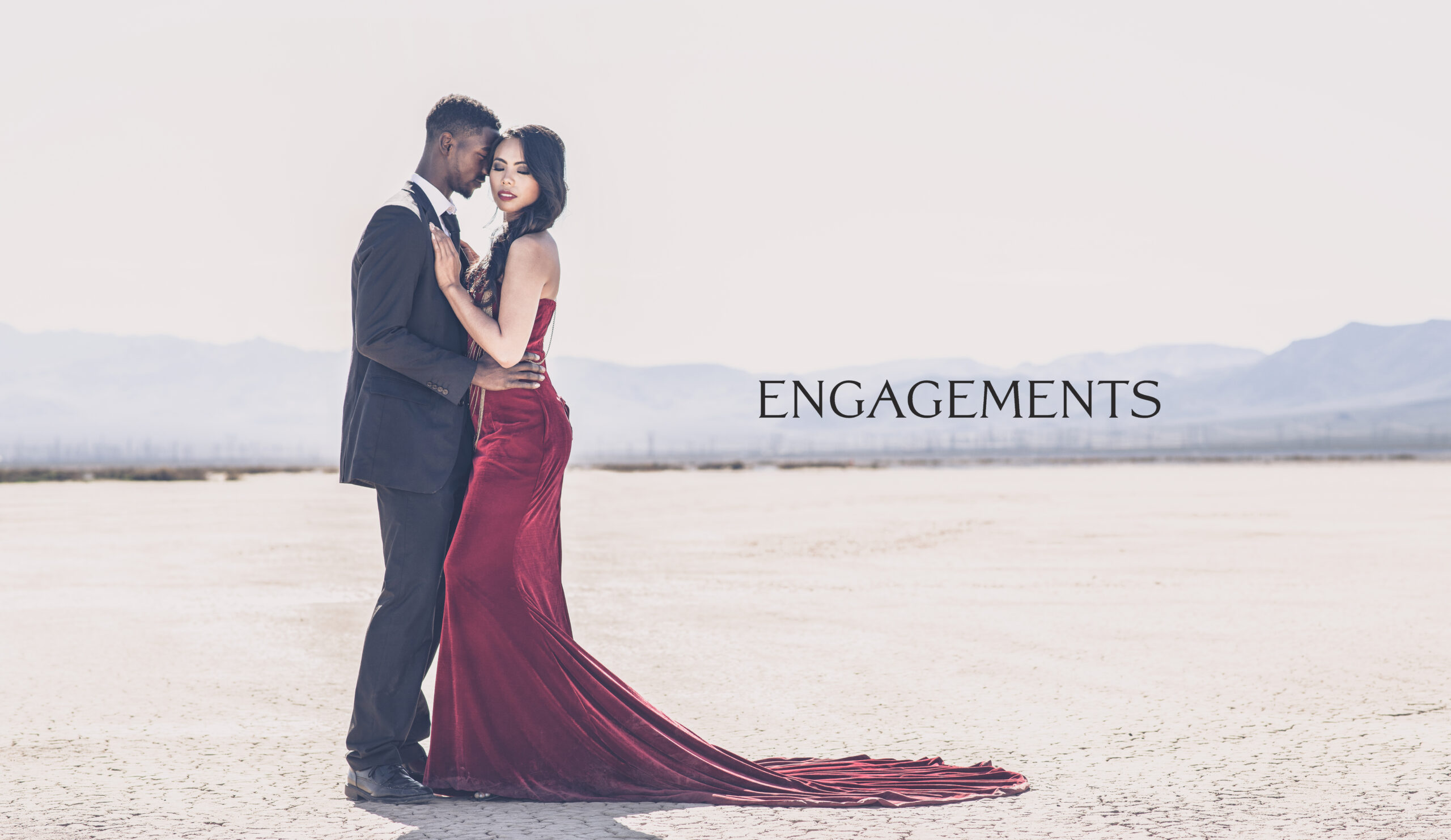 destination engagement photographer las vegas desert dry lake beds